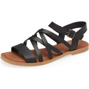 Toms Sephina Strappy Sandal in Black - Size 8